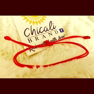 String red Cord set bracelet unisex